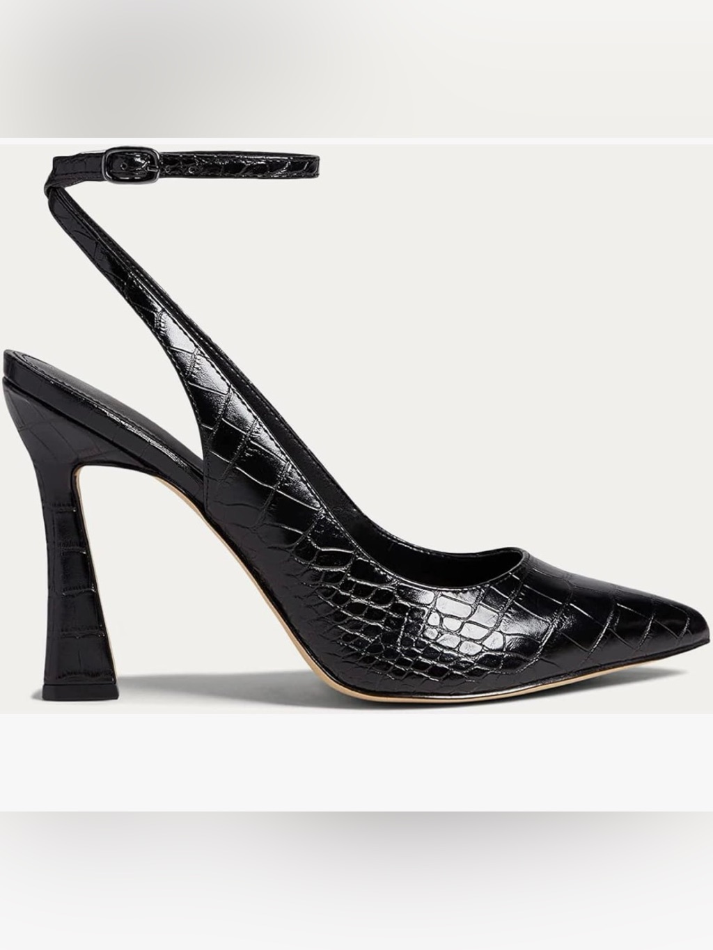 Black Croc-Embossed Slingback Pump - Women's Still In Box